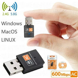 Auscoumer Adaptador USB WiFi Bluetooth, 600 mbps Dual Band 2.4G/5G Adaptador  inalámbrico, Mini Tarjeta de Red inalámbrica WiFi Dongle para computadora  portátil/Escritorio, 600 Mbps. : : Electrónicos