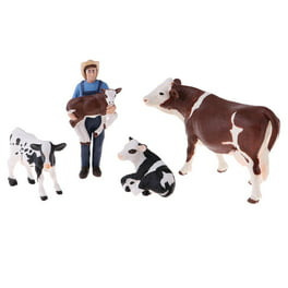 Bedwina Juguetes de animales de granja, paquete de 12, animales de granja  de plástico para niños, figuras realistas de 3 a 5 pulgadas de  rancho/corral