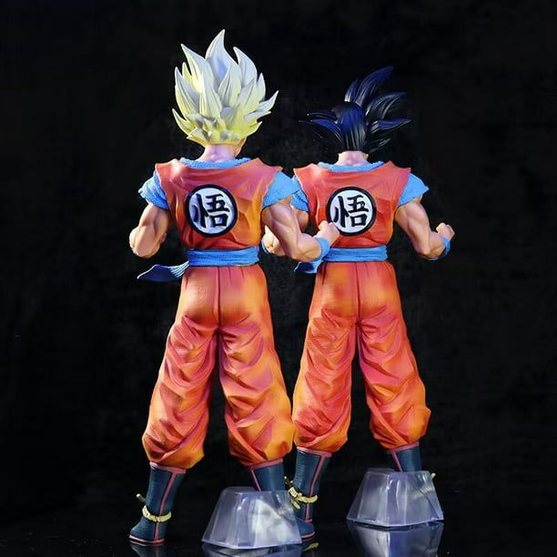 30 cm Anime Dragon Ball Z Figure Fils Goku Tête Remplaçable Super Saiyan  Figurines PVC Collection Modèle Jouets Cadeaux zhangmengya LED