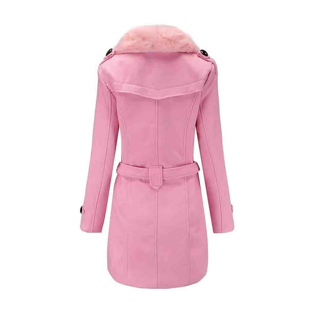 Abrigo de lana con solapa de invierno para mujer, chaqueta de trinchera,  abrigo de manga larga, pren Fridja BV0+2185