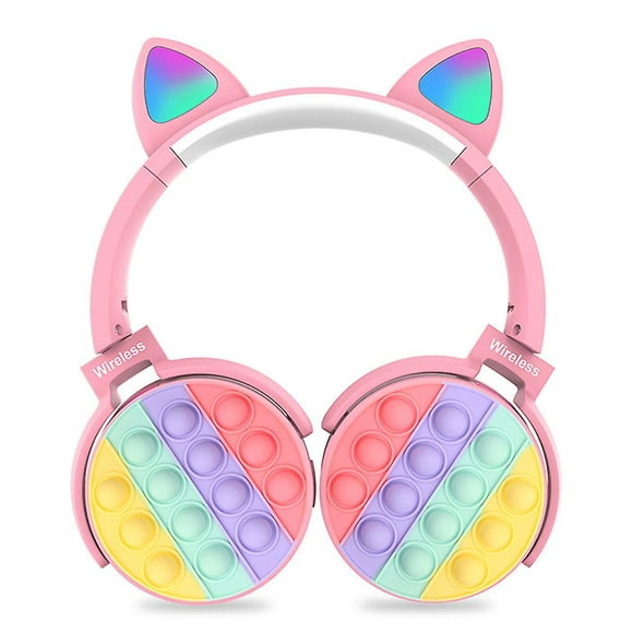 auriculares bluetooth sobre la oreja con burbujas pop juguete pop fidget de silicona jamw sencillez