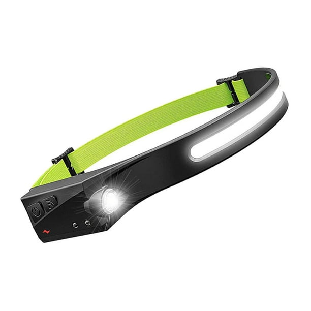 Linterna frontal LED prueba de agua Linterna de cabeza de movimiento  Iluminación brilnte Recargable para caminar Senderismo Ciclismo Baoblaze  Lámparas de cabeza