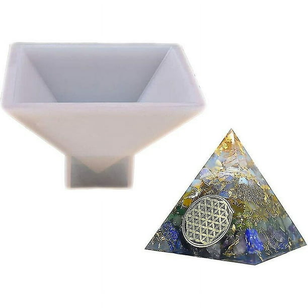 Moldes de resina de pirámide grande de 9,5 cm, molde para joyería de  silicona reutilizable resistente para resina epoxi, pisapapeles de  bricolaje, decoración de oficina en casa