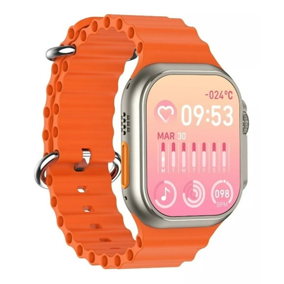 fralugio smart watch reloj inteligente nw8 ultra max nfc ips naranja fralugio sport