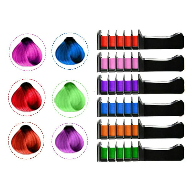 QJHP Mechas de Colores para Niñas Color de Cabello Temporal No Tóxico Se  Lava Fácilmente para Niños Teñido del Cabello, 6 Colores : :  Belleza