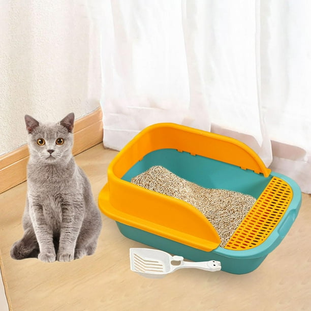 Caja de arena para gatos, bolsa de filtro para caja de arena, bandeja de  inodoro para mascotas, forros de tamiz, bolsas de residuos, sartén para  gatitos, suministros de limpieza para gatos 