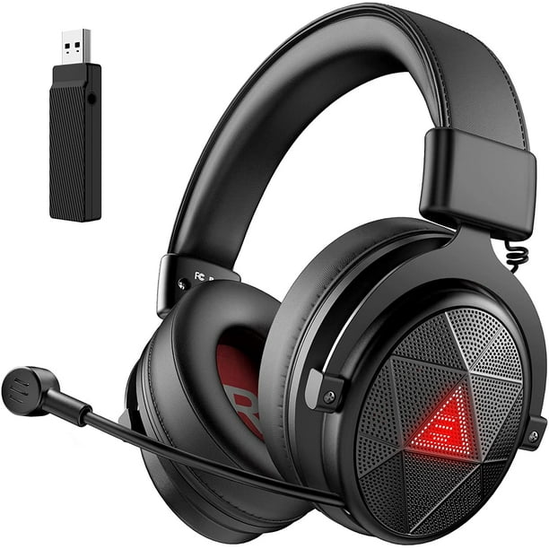 Auriculares inalámbricos para juegos para PS5 PS4, interruptor de PC,  auriculares para juegos de 2.4 GHz con micrófono cancelación de ruido