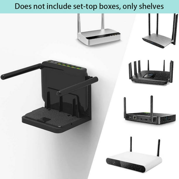 Caja de almacenamiento de enrutador WiFi Router Estante/Set Top Box Caja de  almacenamiento impermeable Estante de almacenamiento de teléfono montado