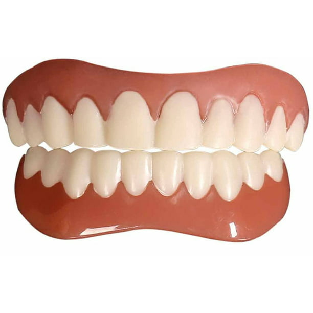 Brigtviee Kit de Dientes Postizos Temporales para una Sonrisa 2 Pares de  Carillas Instantáneas para Dentaduras Postizas Superiores y Inferiores -  Dientes Falsos Cosmético : : Salud y cuidado personal