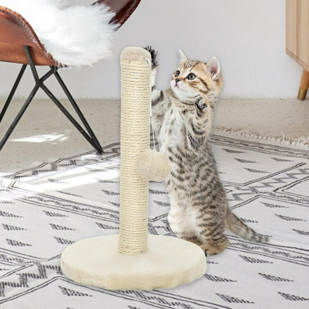 Rascador para gatos de 35 pulgadas de alto con cuerda de sisal