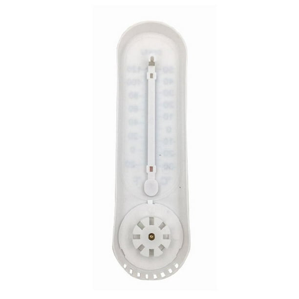 Termometro Pared para Interior Exterior con Medidor de Humedad Plastico  Blanco