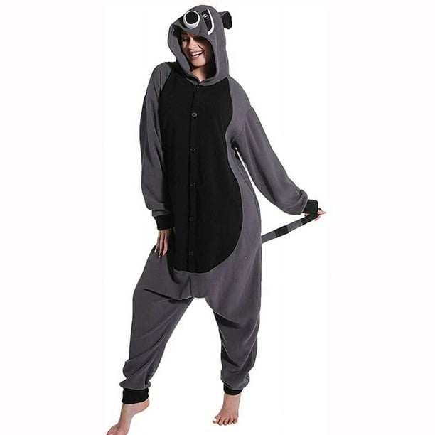 Pijama de una pieza para hombres, Kigurumi animal (traje xxl 180-200cm)  onesie para adultos Traje de pijama de cuerpo completo de las mujeres