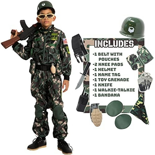 Disfraz de Niño Niño de las Fuerzas Especiales del Ejército (Pequeño (5-7  años)) Spooktacular Creations Spooktacular Creations