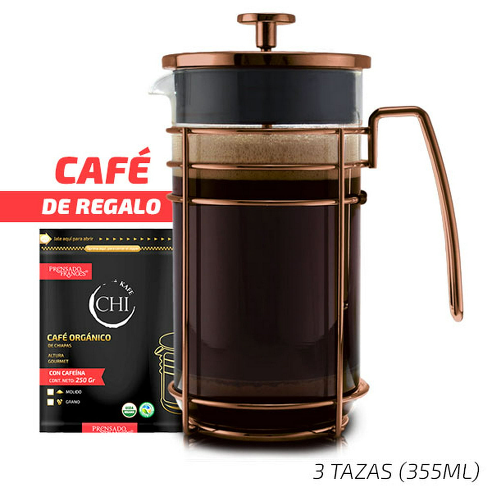 Cafetera Prensa Francesa Core 350ml Cobre Barista & Co