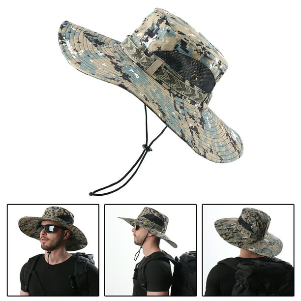 Sombrero de para hombre, sombrero de plegable con protección para pesca en  pya con correa de barbil Sunnimix Sombrero de sol para hombre
