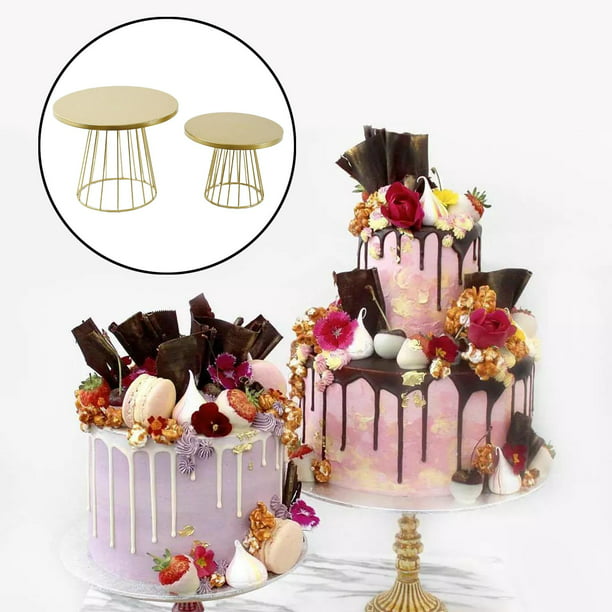 2 paquetes de soporte a pastel de hierro dorado, soportes para cupcakes con forma  forma forma forma Yotijar Placa de exhibición de postre | Bodega Aurrera en  línea