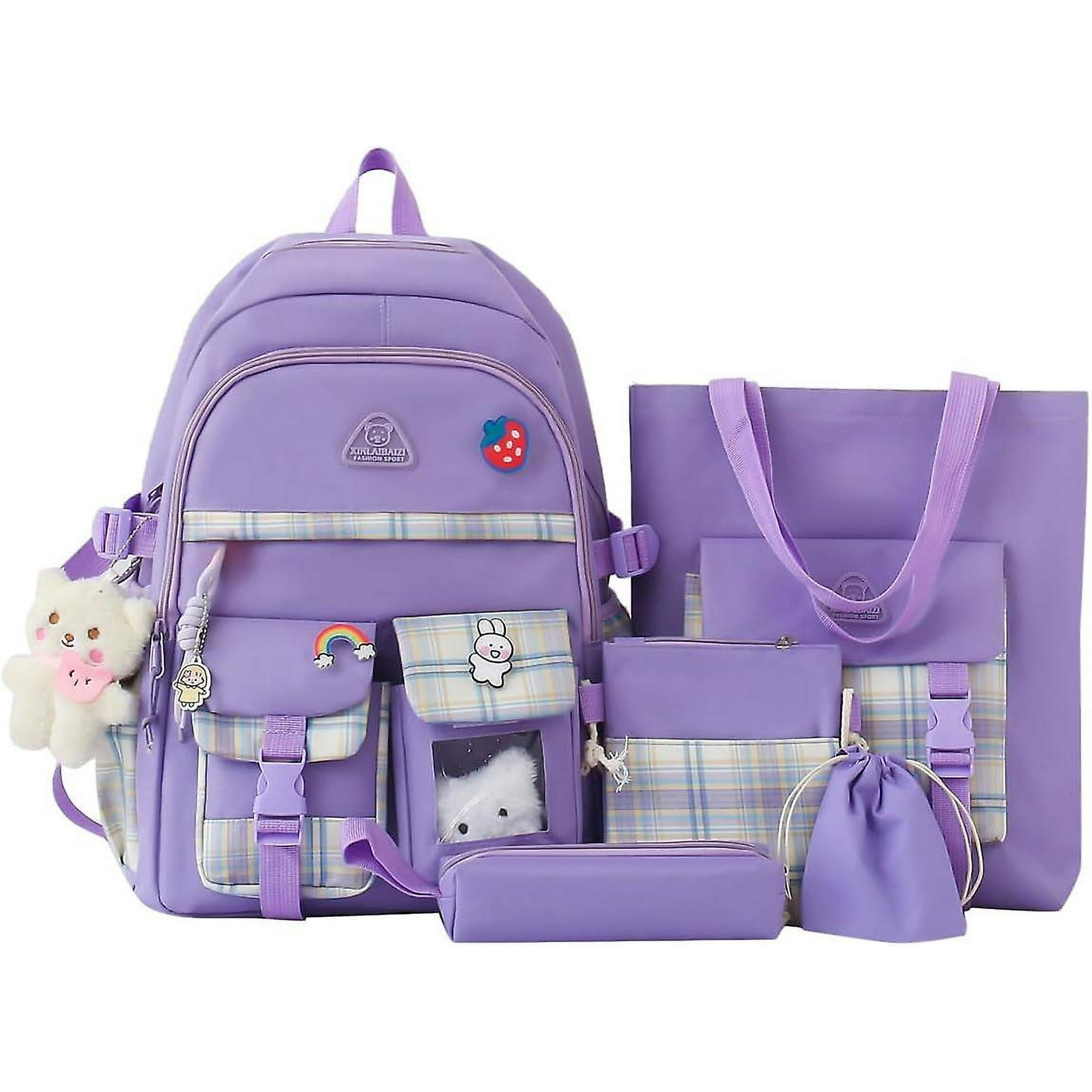  Mochilas escolares de lona ligera para niñas y adolescentes,  conjunto de mochila y bolsa para libros), 6029 : Ropa, Zapatos y Joyería