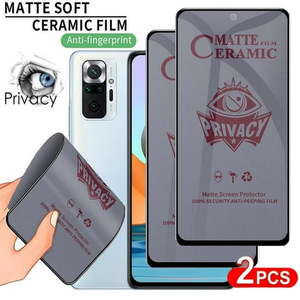 2Pcs Protector Pantalla Vidrio Templado Privacidad para Samsung