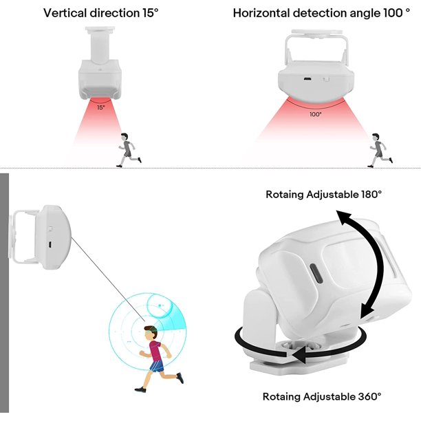 Ripley - SENSOR DE MOVIMIENTO CON ALARMA/TIMBRE