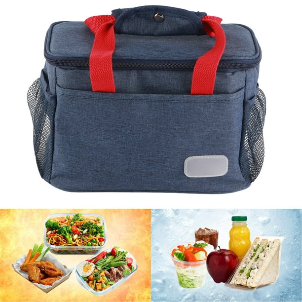 Bolsa de almuerzo de lona encerada – Reutilizable para oficina, trabajo,  picnic, viajes, aperitivos, bolsa de papel marrón, lonchera grande para
