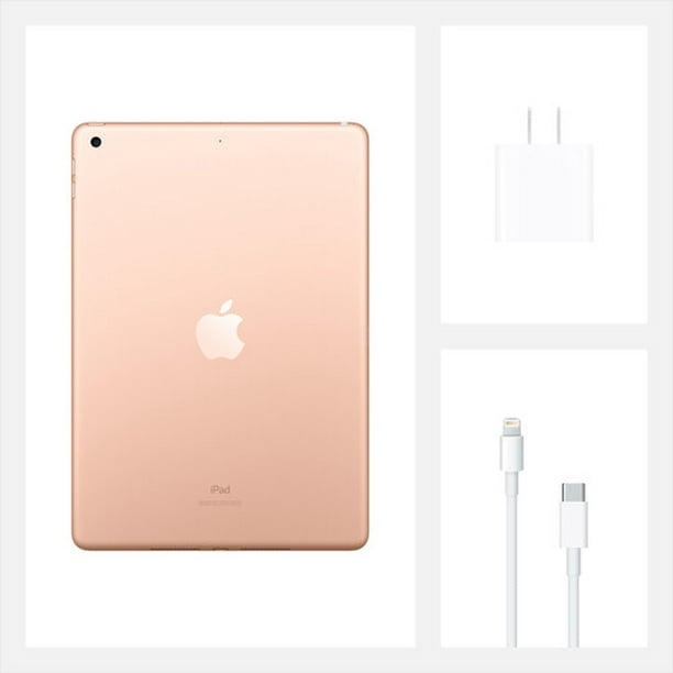 Apple iPad de 10,2 pulgadas (8.ª generación, 128 GB, solo Wi-Fi, dorado)  con kit de limpieza y más Manzana MYLF2LL/A-5