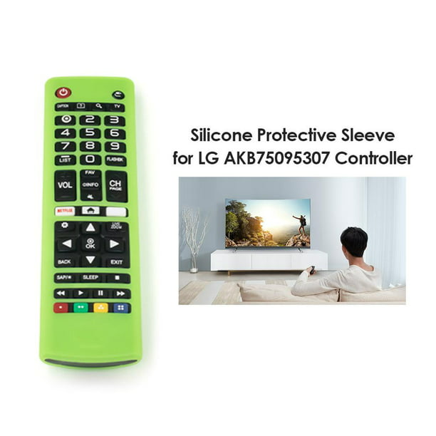 Funda protectora de silicona para mando a distancia para LG TV AKB75095307  (verde claro) Likrtyny control remoto