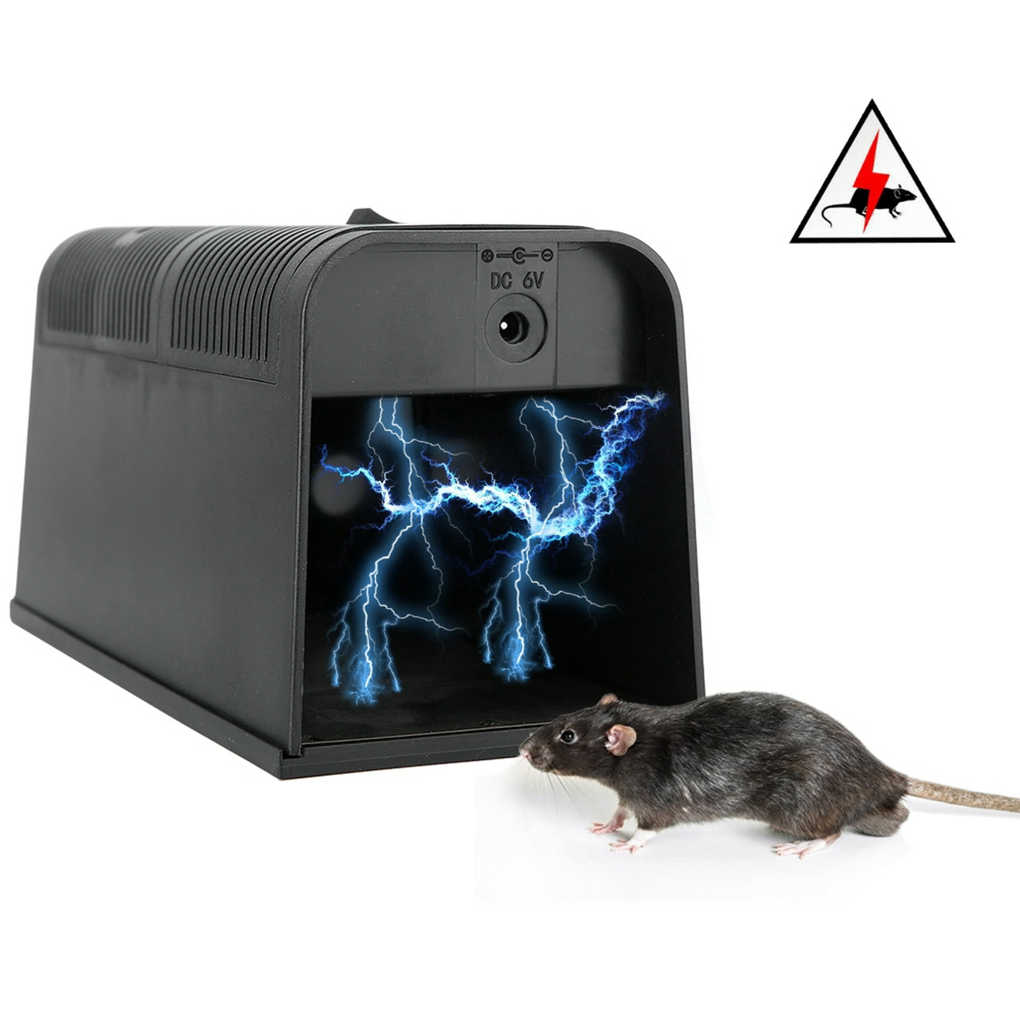 PROTECT HOME Trampa electrónica para Ratas, Limpia y Segura contra Ratas,  eficaz y sin Veneno, para Interiores, Color Negro : : Jardín