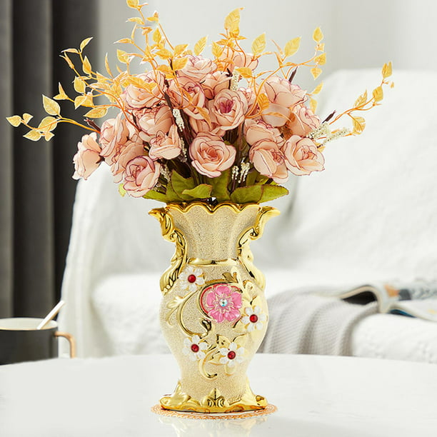 Accesorios de jarrón de flores , jarrones decorativos, arreglos de flores  artificiales para decoración de , BLESIY florero decorativo