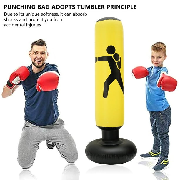 Saco de boxeo para niños de 125 cm, Juguete de boxeo para niños de pie, Saco  de boxeo de pie, Pesado