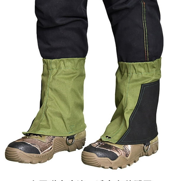 Polainas impermeables para las piernas Forro polar Forrado calentamiento  Protector de pies Ajustable Transpirable Botas de nieve Polainas para
