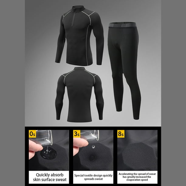 Qarigey Conjunto de ropa interior térmica para hombre y mujer, para correr,  trotar, hacer ejercicio, Qarigey AP013375-03