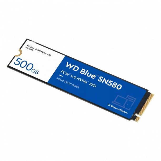 Unidad Ssd M 2 Wd 500Gb  Wds500G3B0E  Blue Sn580 Pcie 4 0  Nvme  3D Nand  2280 - WD