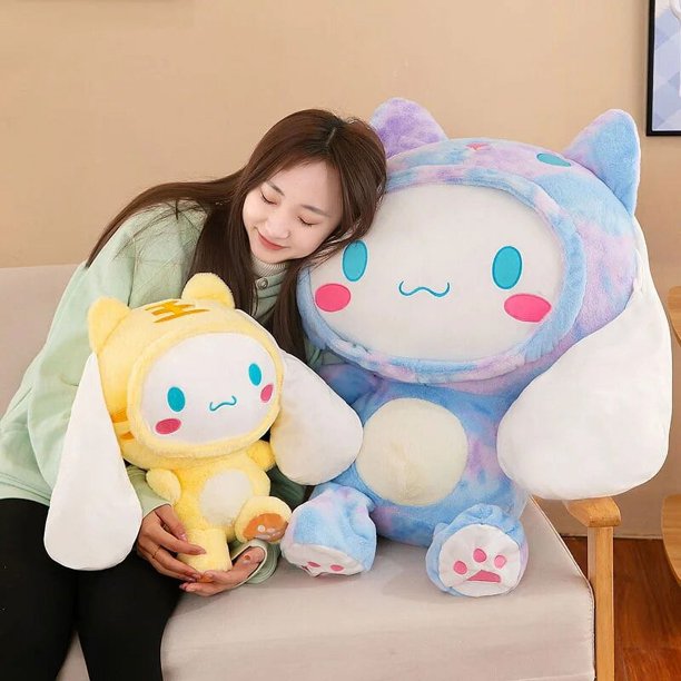 Muñeco de peluche grande Sanrio Cinnamoroll para niñas, cojín