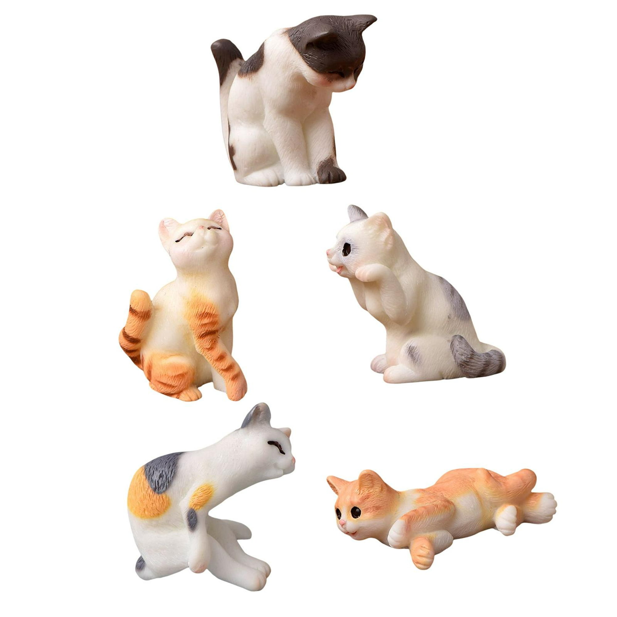 CAXUSD 4 Pcs Casa De Bonecas Gato Laranja Gato Modelo Animal Ornamento De  Mini Gato Enfeite De Gatinho Miniatura De Gatinho Jogo De Estatuetas De Gato  Acessórios Para Gatos O Gato Resina 