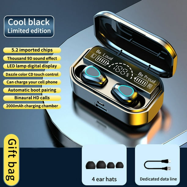 Gwong Electrónica Auricular inalámbrico Bluetooth-compatible con Bluetooth  5.1 STEREO COLVANDO MAGNÉTICO TF TARD HIFI Auriculares para Android / para  iPhone