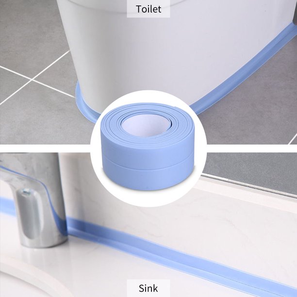 Cinta de calafateo impermeable a prueba de aceite, de PVC, autoadhesiva  para baño y cocina, cinta de sellado para encimera, fregadero, baño, baño