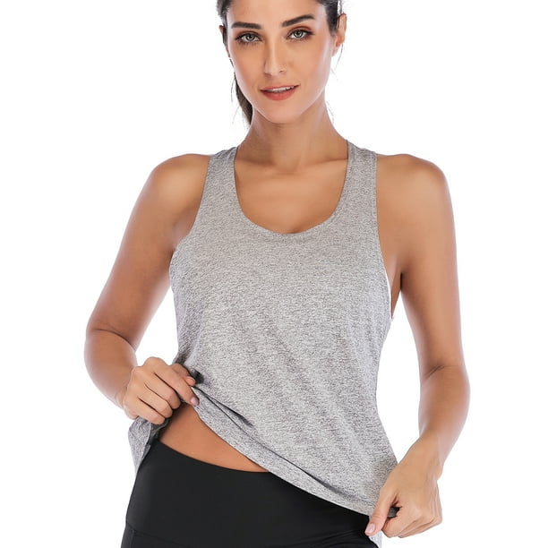  CRZ YOGA Camisetas sin mangas de entrenamiento con espalda  cruzada para mujer, camisetas largas atléticas para yoga, camisetas sin  mangas, ajustadas, Marrón rojizo claro. : Ropa, Zapatos y Joyería