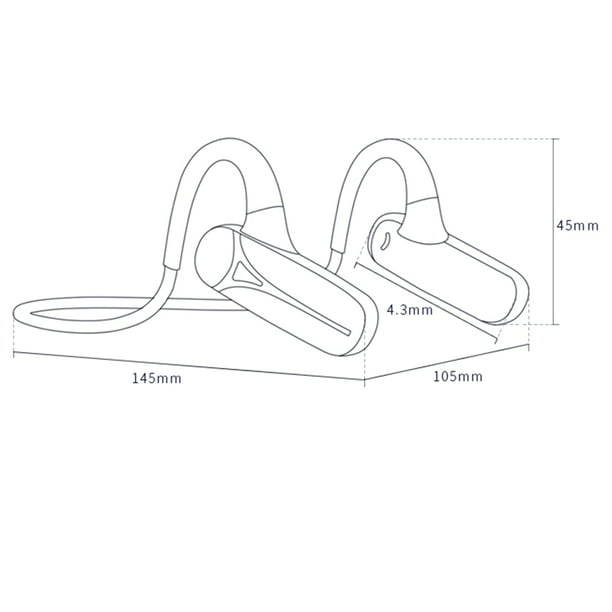Mucro - Auriculares deportivos con cable sobre la oreja detrás del cuello,  auriculares para correr envolventes en la oreja con micrófono para correr