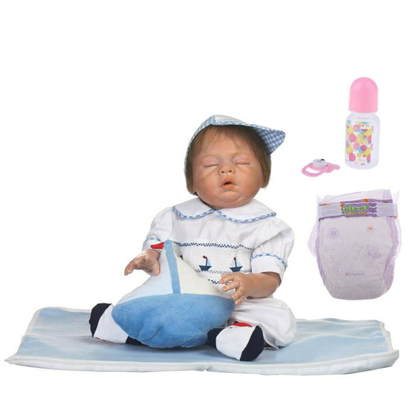 Muñecas de bebé Reborn realistas, de cuerpo suave, de 22 pulgadas, muñecas  de bebé recién nacidas realistas de silicona de cuerpo completo con kit de