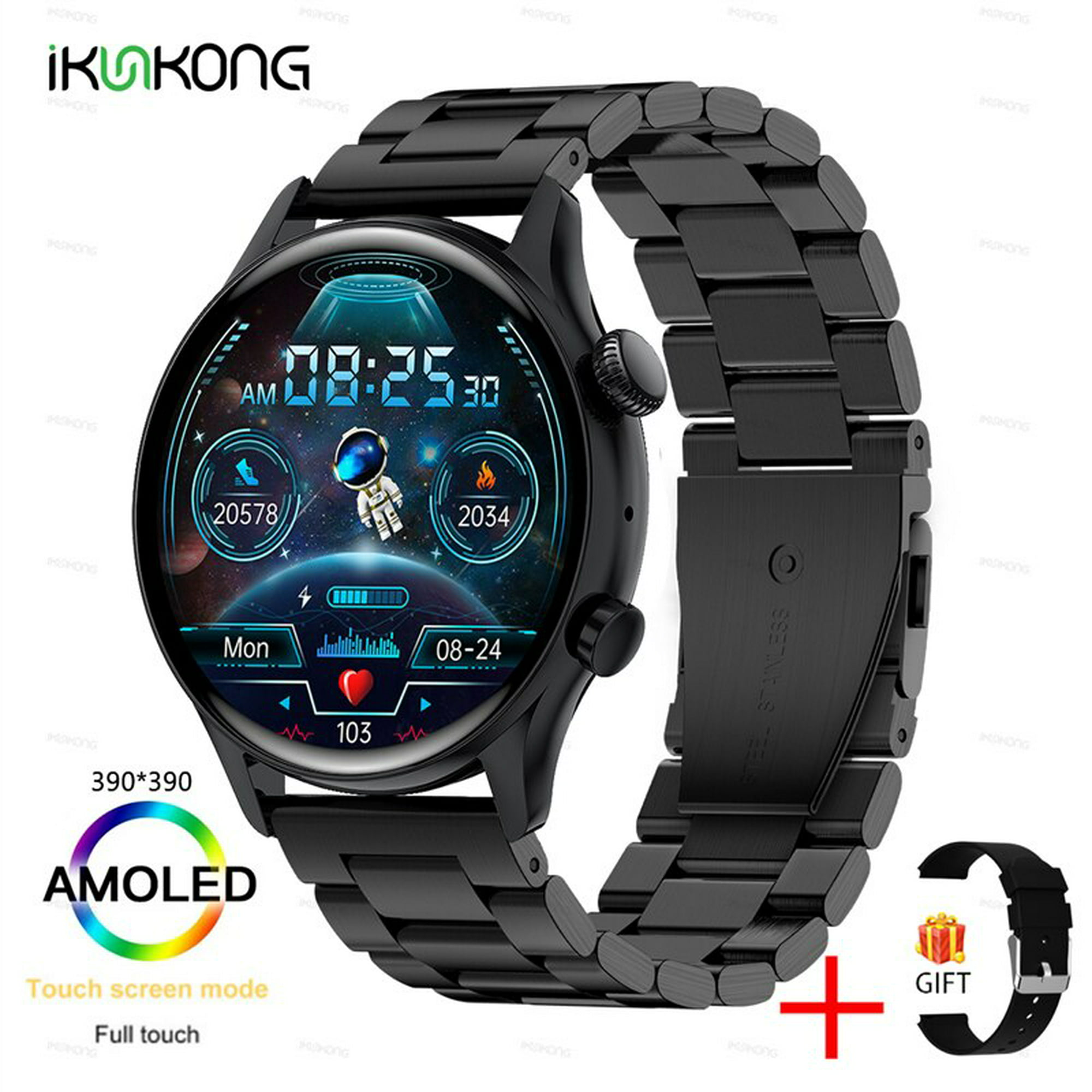 Reloj inteligente 2023 NFC para hombre, pantalla de 390x390, siempre  muestra la hora, llamada Bluetooth, música local, reloj inteligente para  hombre para Huawei Xiaomi + Box Tan Jianjun unisex