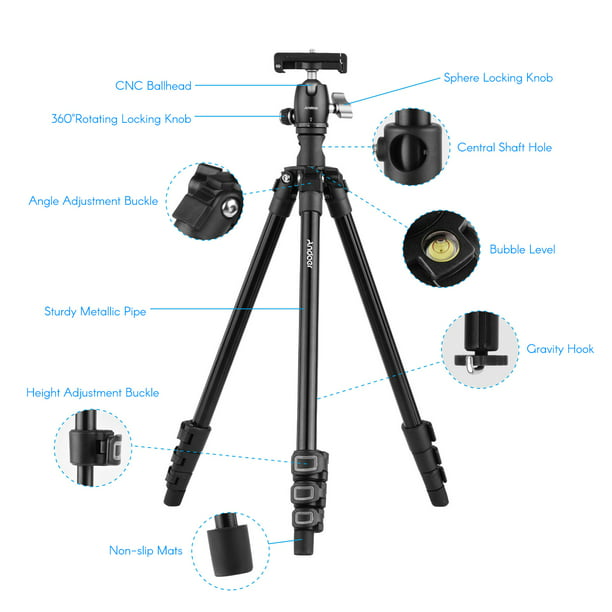 Trípode para cámara, cabeza de bola panorámica de 360 grados, trípode para  teléfono celular, para cámaras DSLR, teléfonos celulares, proyector, cámara