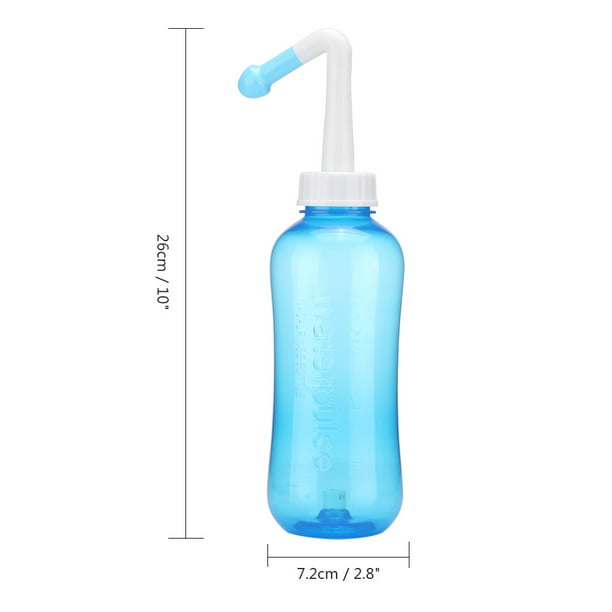 LS-Nasal Botella de lavado nasal Limpieza nasal 10 oz 500 Limpiador de  nariz Limpio Irrigador Alergias Alivio de presión Enjuague Neti Pot  Cleanser