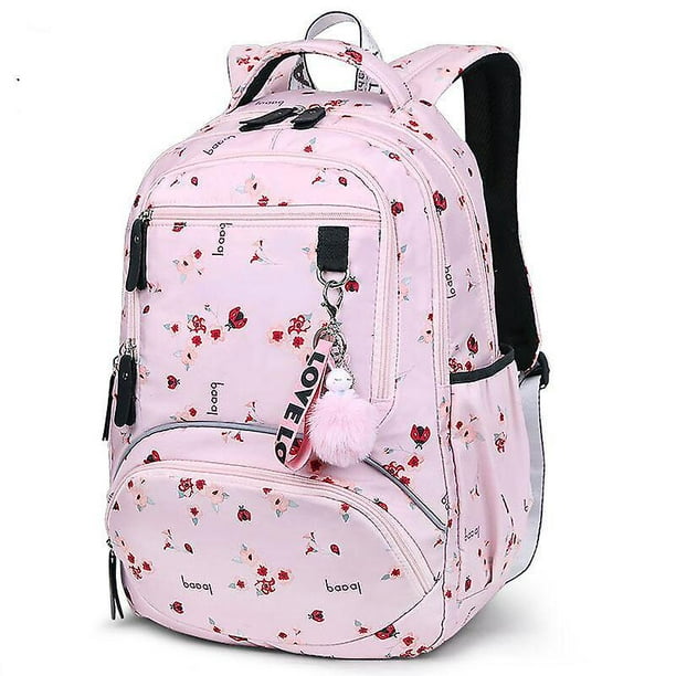 Mochila escolar grande, bonita mochila escolar para estudiantes, mochilas  de libros de escuela primaria impermeables impresas para niñas adolescentes