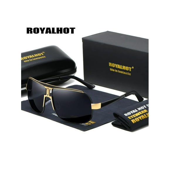 royalhot men women polarized alloy square oversized frame sunglasses driving sun glasses shades oculos masculino male 60041