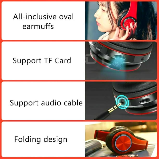 Auriculares Bluetooth con cancelación de ruido para entrenamiento en el  gimnasio Running Red TUNC Sencillez