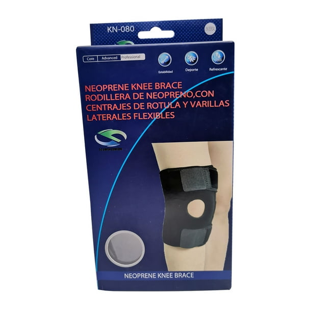 Rodillera Para Ligamento Cruzado Varillas Flexibles Abierta Super Confort  Neopreno