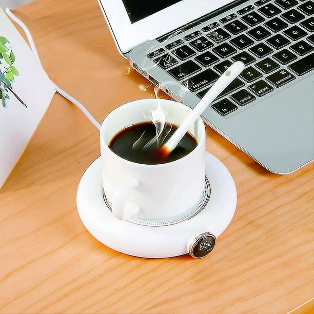  Calentador de tazas, calentador de tazas de café para  escritorio de apagado automático, calentador inteligente de taza de café  con 2 ajustes de temperatura, placa calentadora eléctrica para café, : Hogar