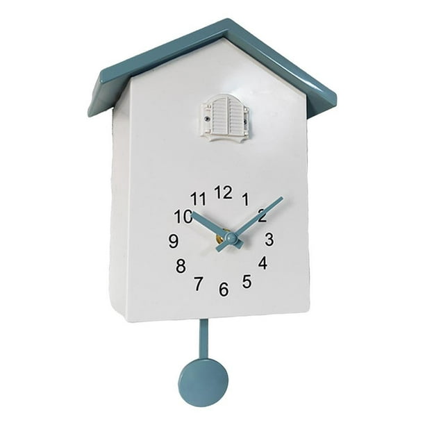 Billuyoard Reloj de pared de cuco Reloj de péndulo para habitación de niños  Reloj Decoración de pared Decoración del hogar Gris