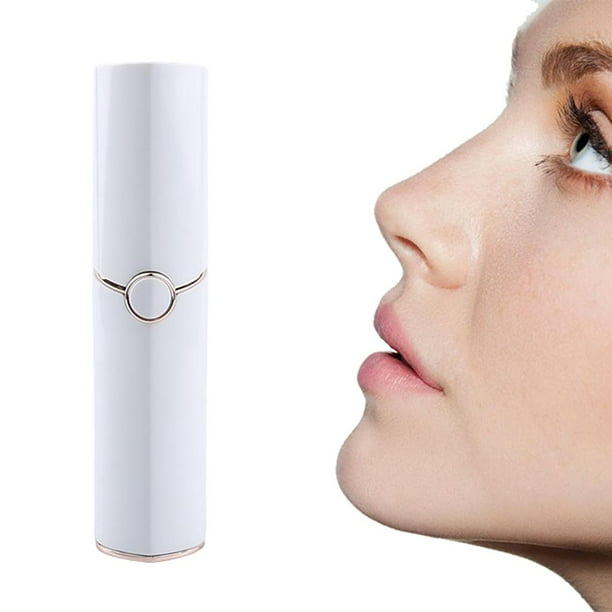 Depiladora facial Baoblaze para mujer, fina, ideal para barbilla y labio,  afeitadora impermeable e indolora, USB - Color Blanco