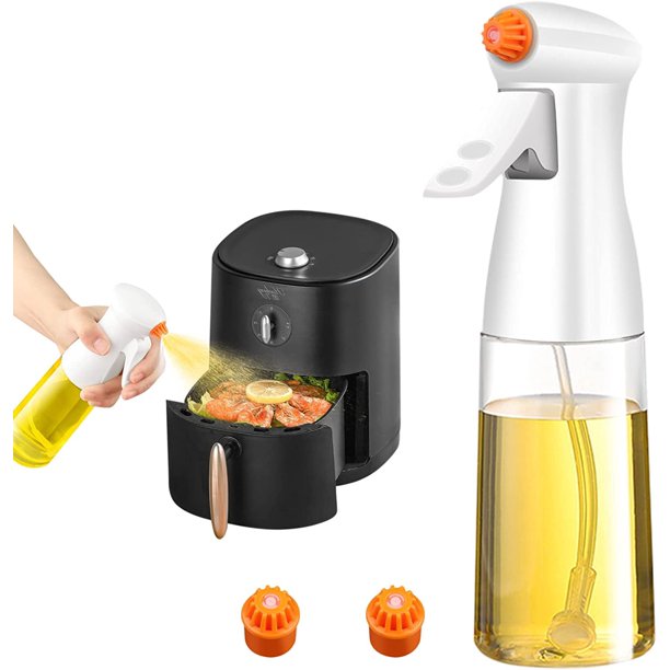 Spray de aceite de cocina 200ml Spray de aceite de oliva Freidora de aire  Botella de spray de aceite de cocina, Botella de aceite de vidrio premium  para asar, hornear, ensaladas brillar
